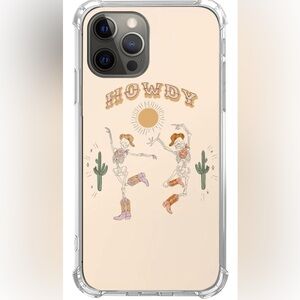 Skull with Cowboy Hats Phone Case Compatible with iPhone 12/ iPhone 12 Pro